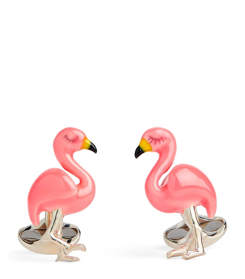 Deakin & Francis Deakin & Francis Sterling Silver Flamingo Cufflinks