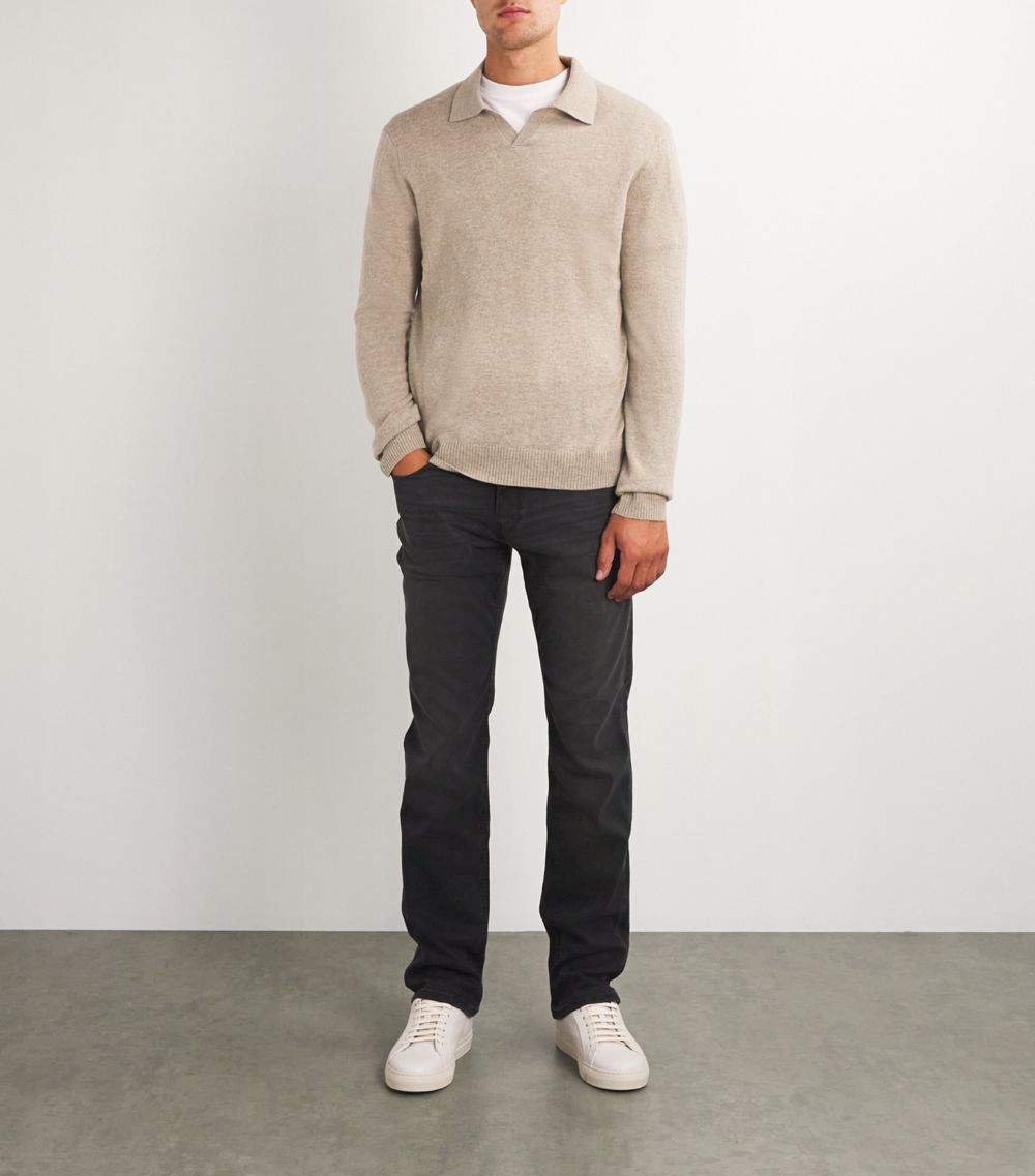 Paige Paige Merino-Cashmere Polo Sweater