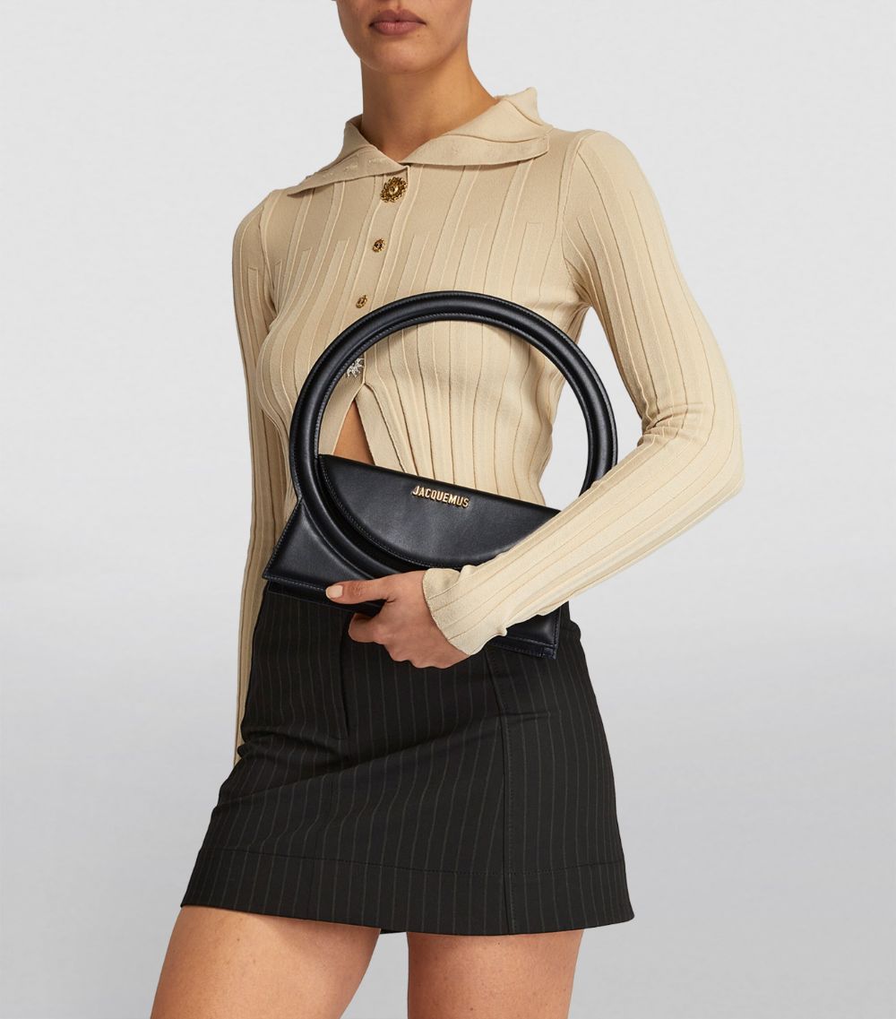 Jacquemus Jacquemus Leather Le Sac Rond Top-Handle Bag