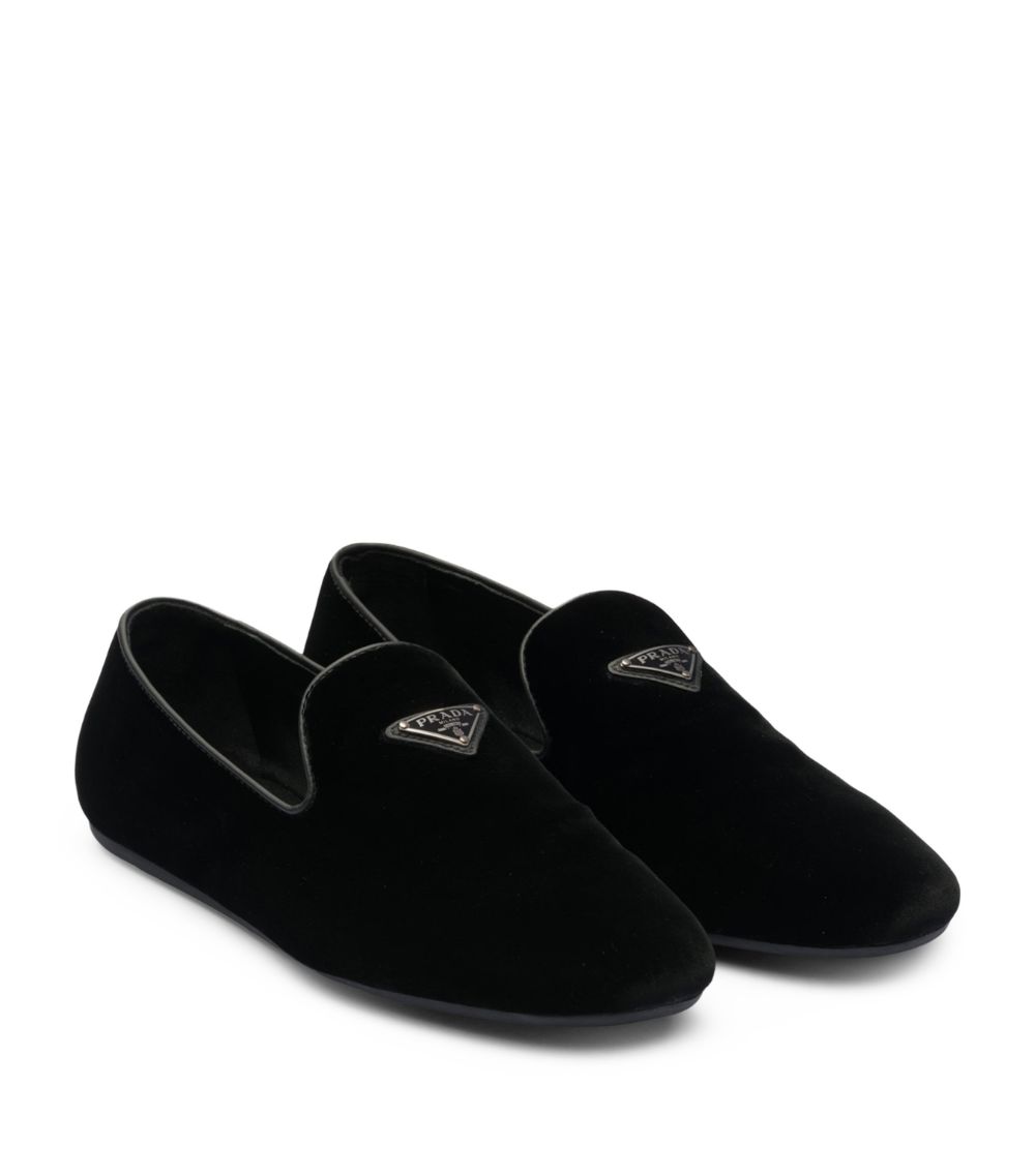 Prada Prada Velvet Triangle Slippers