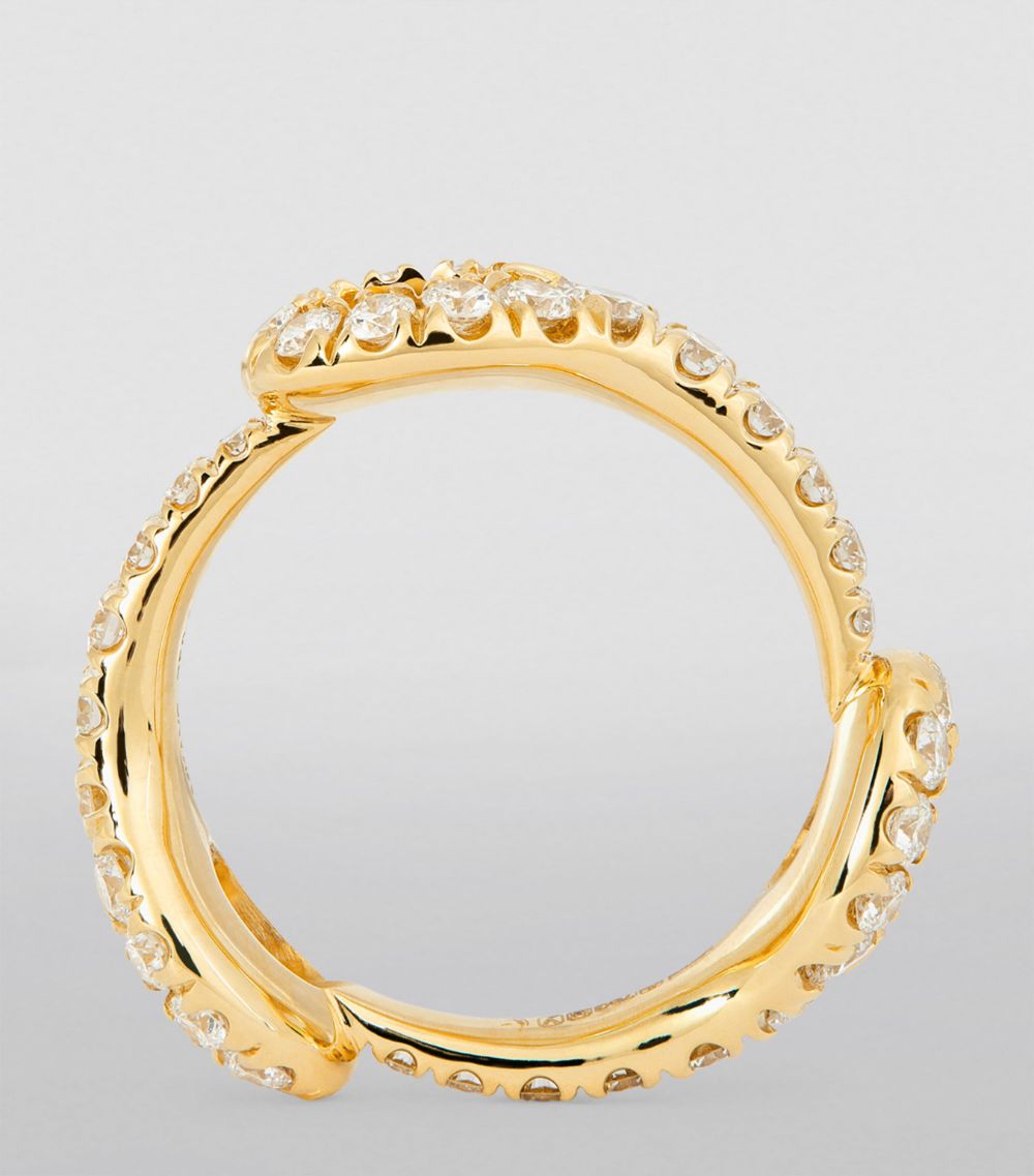 Melissa Kaye Melissa Kaye Yellow Gold And Diamond Medium Lola Needle Ring