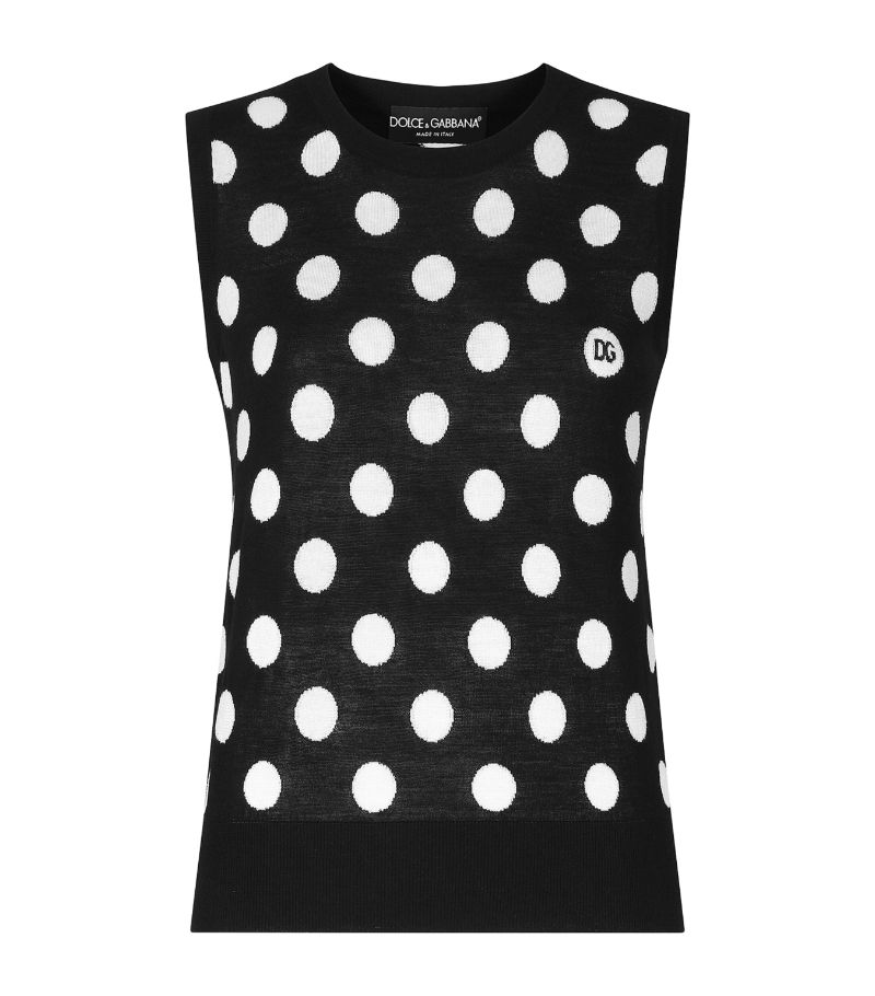 Dolce & Gabbana Dolce & Gabbana Polka-Dot Sweater Vest