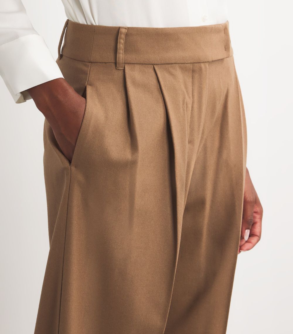 Max Mara Max Mara Stretch-Wool Wide-Leg Trousers