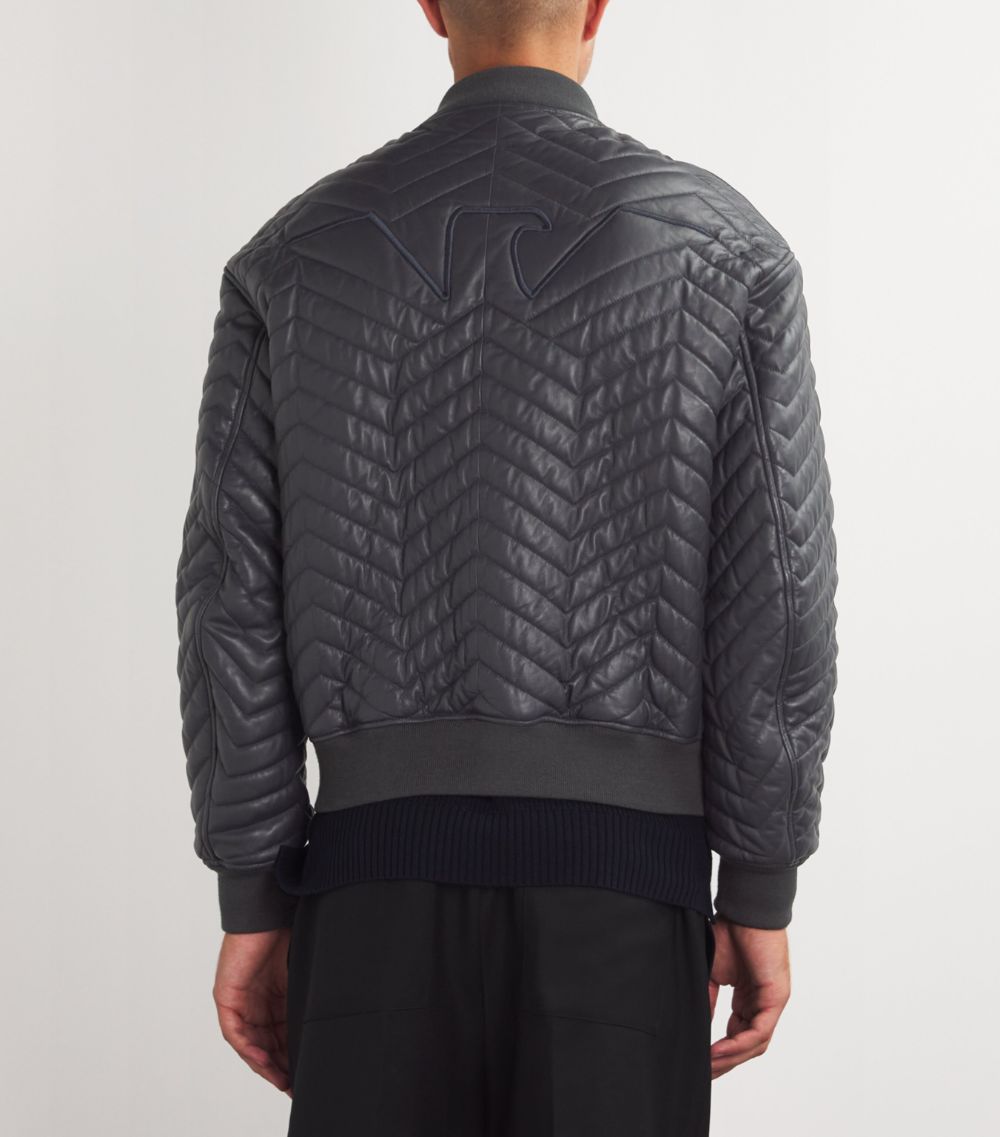 Emporio Armani Emporio Armani Quilted Leather Jacket