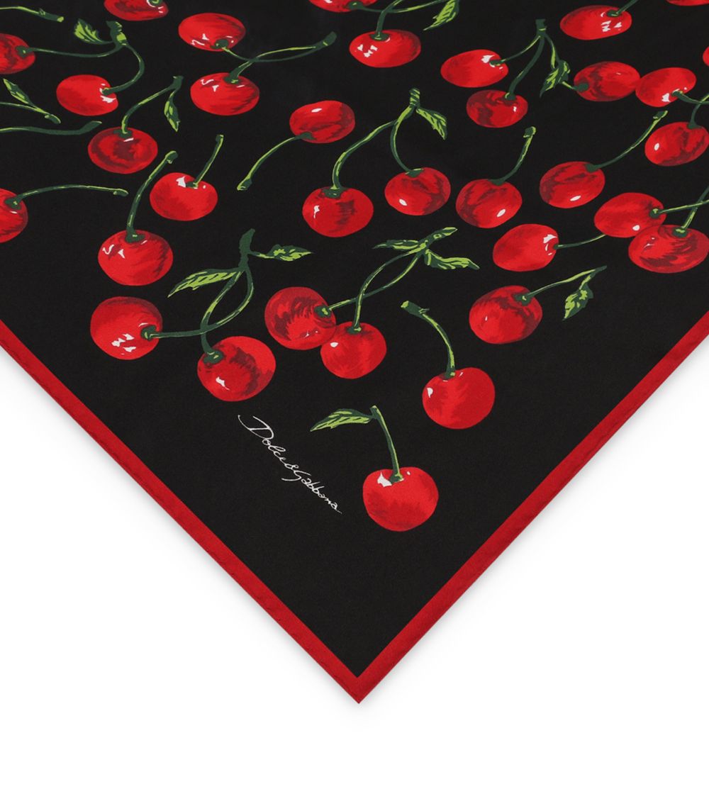 Dolce & Gabbana Dolce & Gabbana Silk Cherry Print Scarf