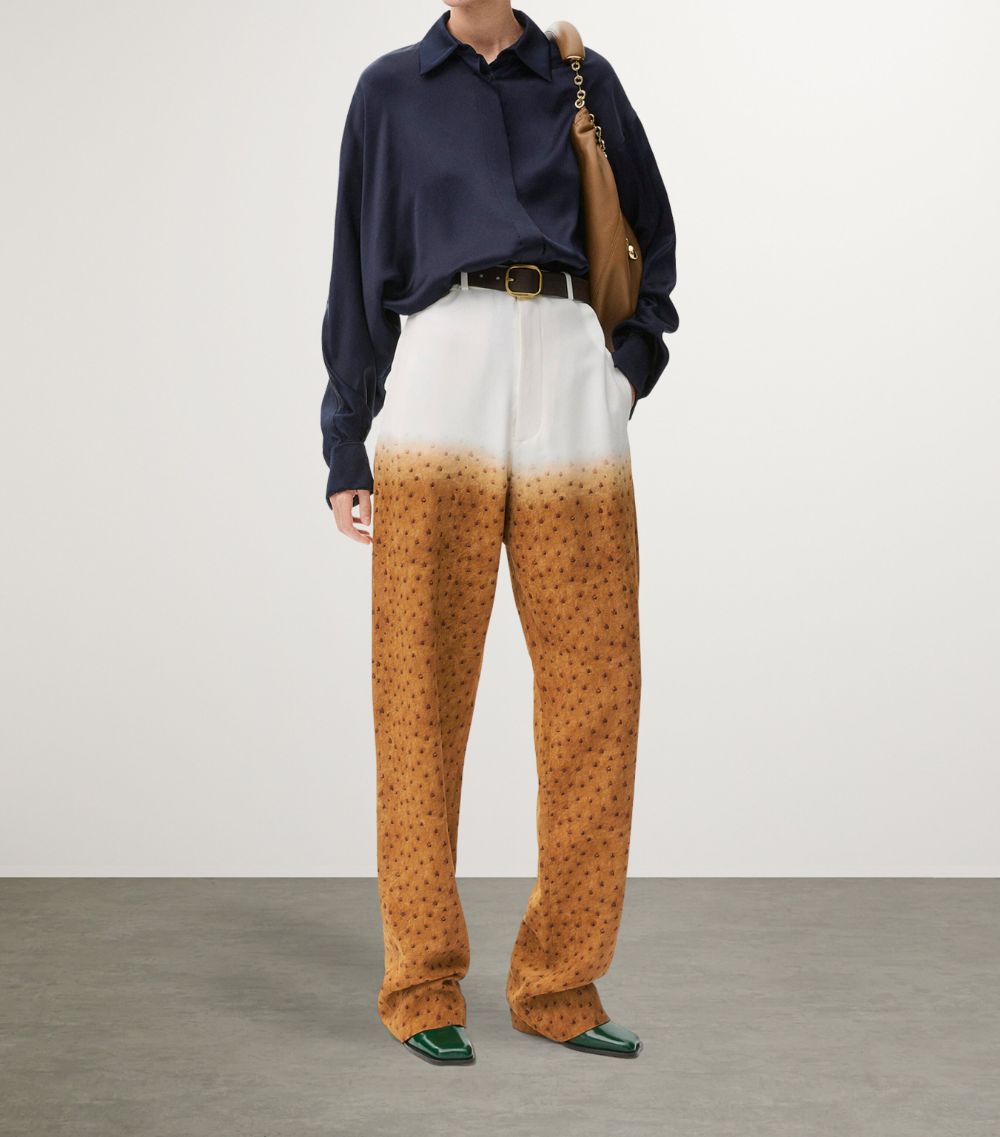 Loewe Loewe Ostrich Skin Print Trousers