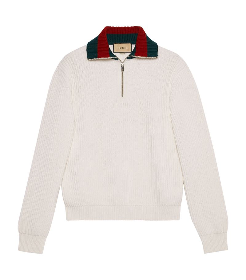 Gucci Gucci Wool Web-Detail Sweater