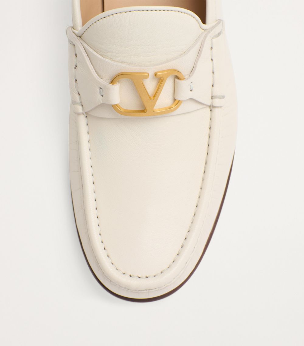 VALENTINO GARAVANI Valentino Garavani Leather Vlogo Loafers