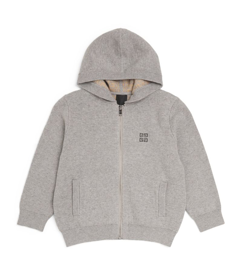 Givenchy Givenchy Kids Cotton-Cashmere Knitted Logo Hoodie (4-12+ Years)