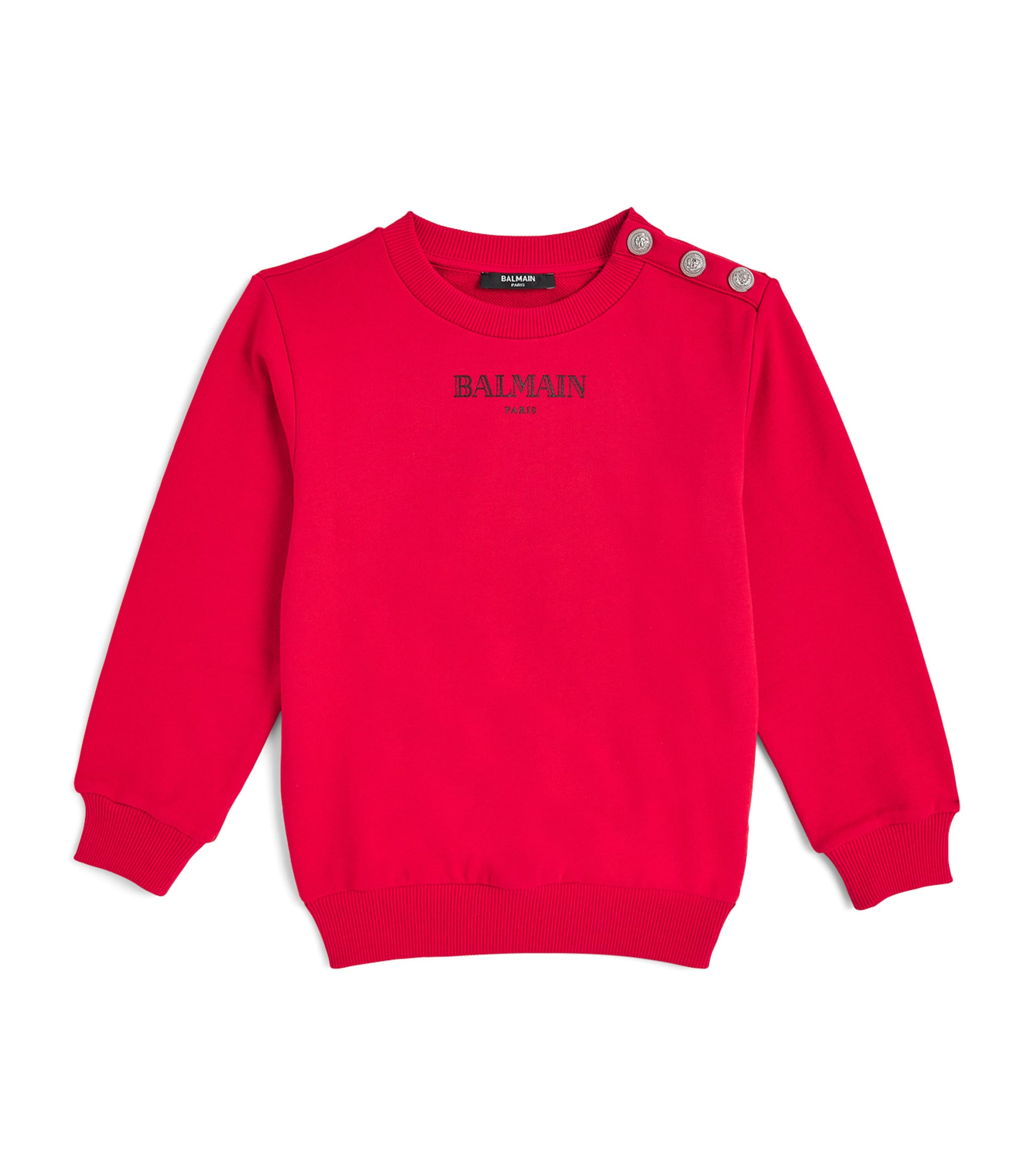 Balmain Kids Balmain Kids Logo Button Sweatshirt