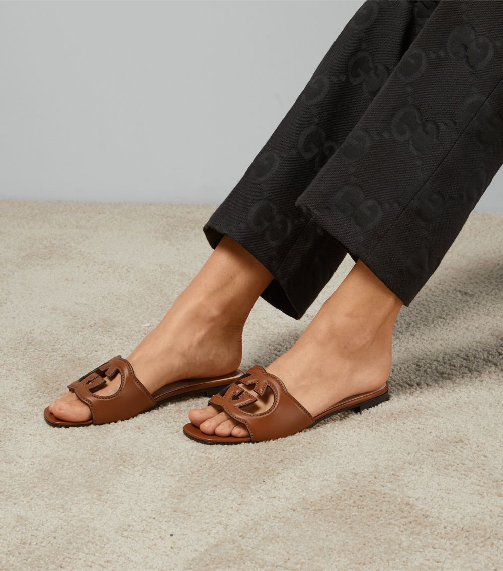 Gucci Gucci Leather Interlocking G Sandals