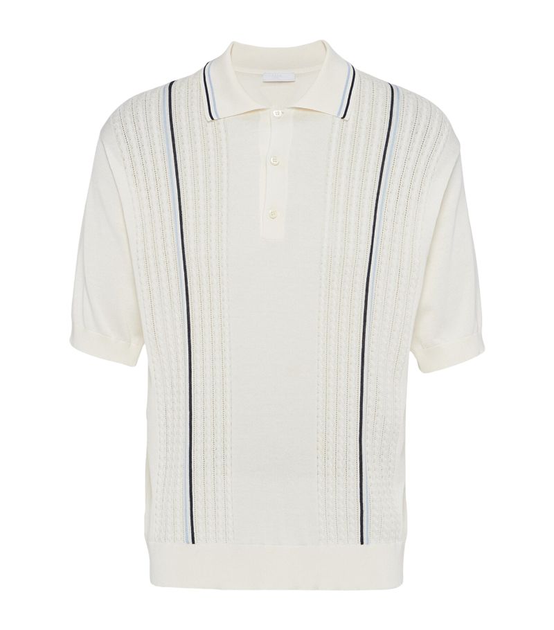 Prada Prada Silk-Cotton Polo Shirt