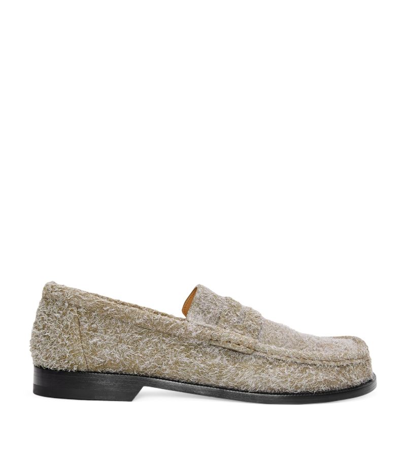 Loewe Loewe Brushed Suede Campo Loafers