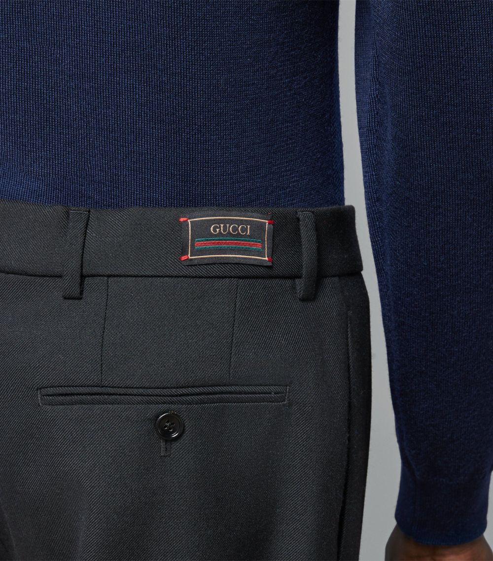 Gucci Gucci Wool-Blend Tailored Trousers