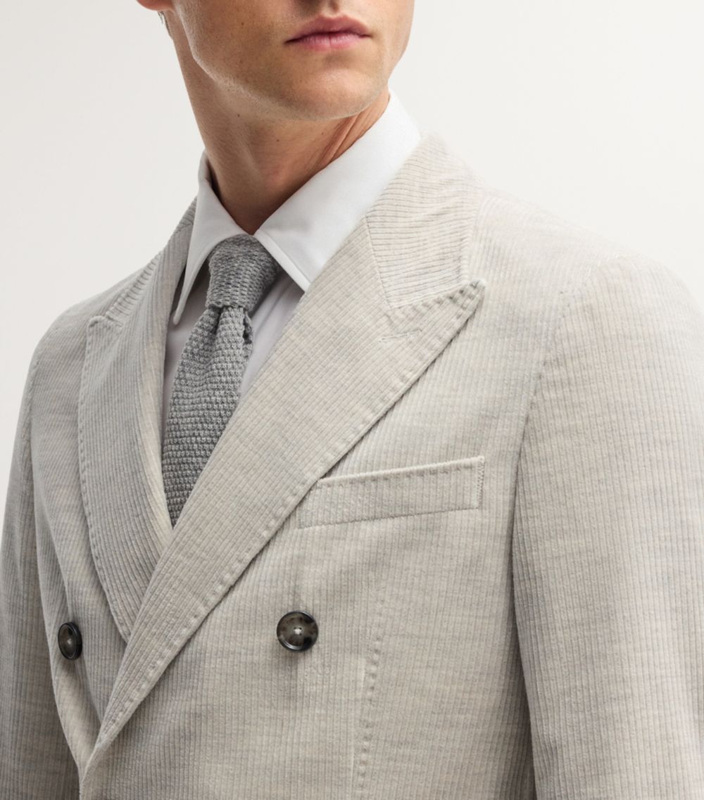 BOSS Boss Cotton-Cashmere Double-Breasted Suit Jacket