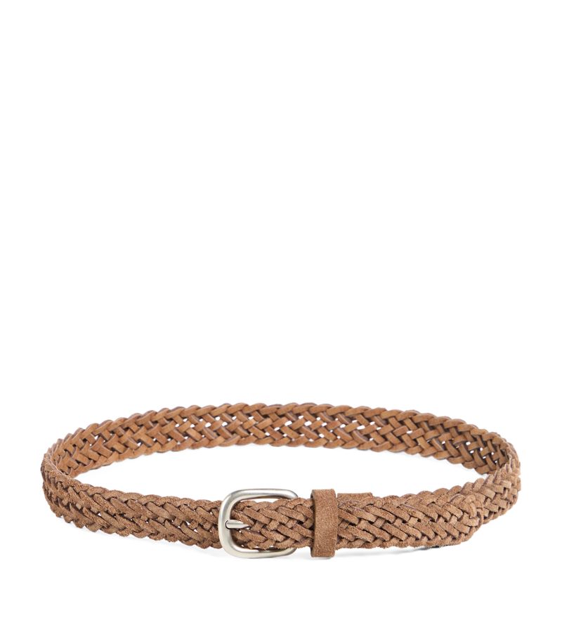 Brunello Cucinelli Kids Brunello Cucinelli Kids Leather Braided Belt