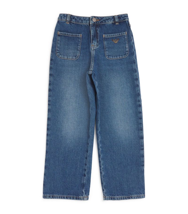 Emporio Armani Kids Emporio Armani Kids Eagle-Detail Straight Jeans (6-14 Years)