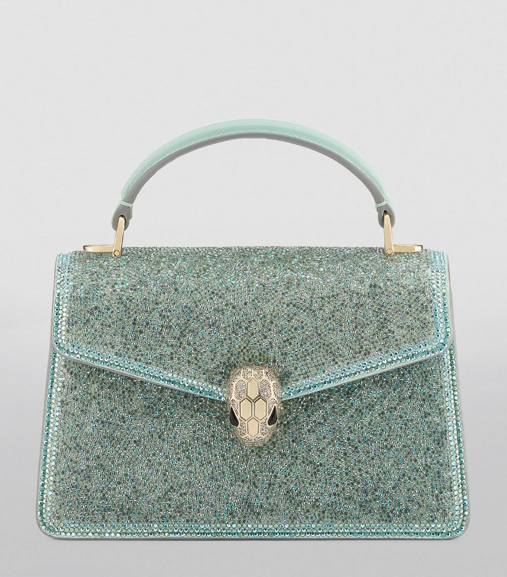 Bvlgari Bvlgari Mini Embellished Serpenti Forever Top-Handle Bag