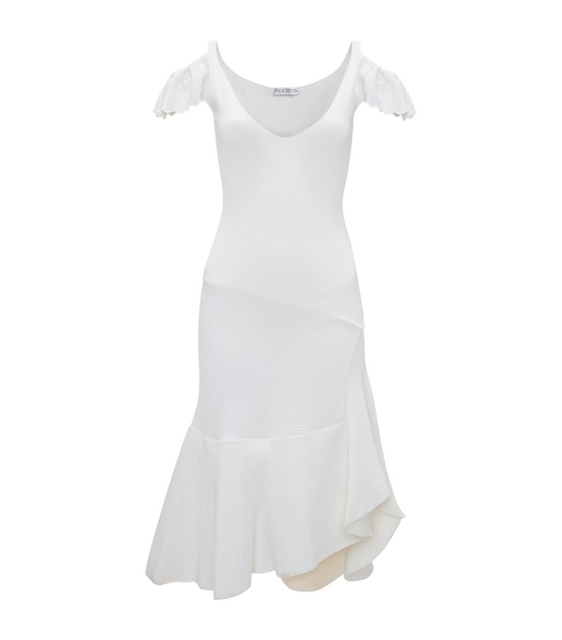 Jw Anderson Jw Anderson Cold Shoulder Midi Dress