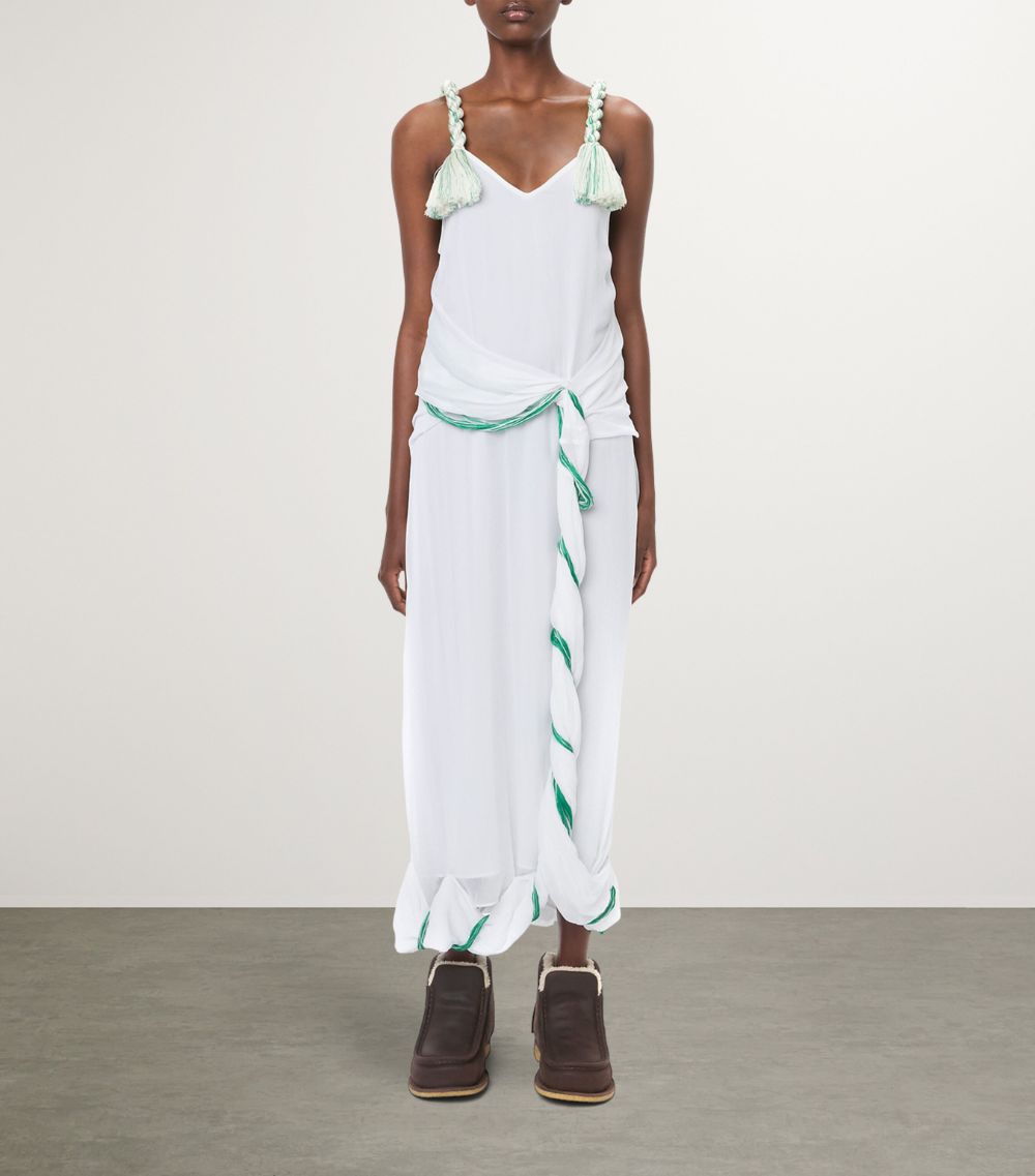 Jw Anderson Jw Anderson Crepe Tassel-Strap Maxi Dress