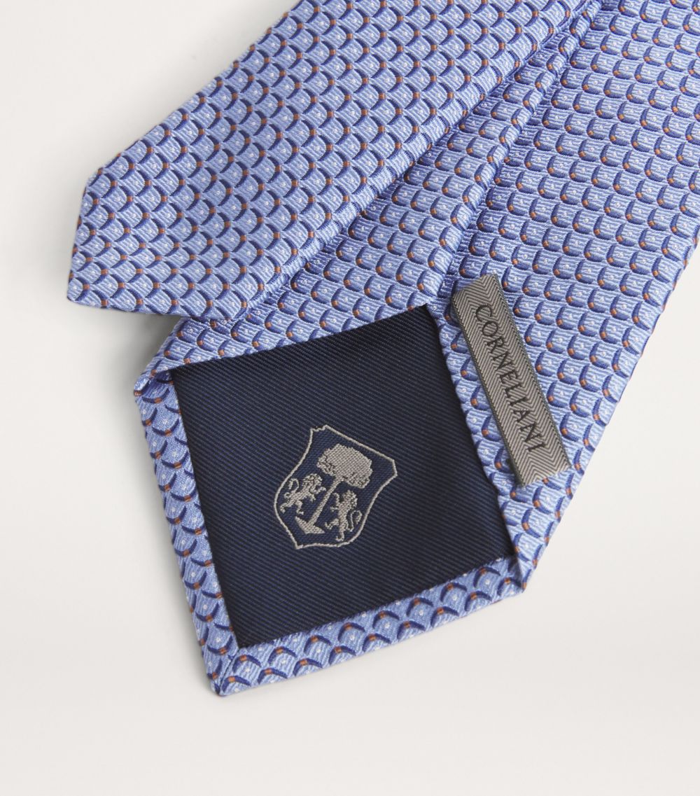 Corneliani Corneliani Silk Geometric Jacquard Tie