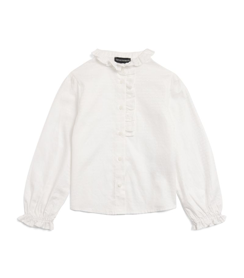 Emporio Armani Kids Emporio Armani Kids Cotton Ruffled Shirt (6-14 Years)