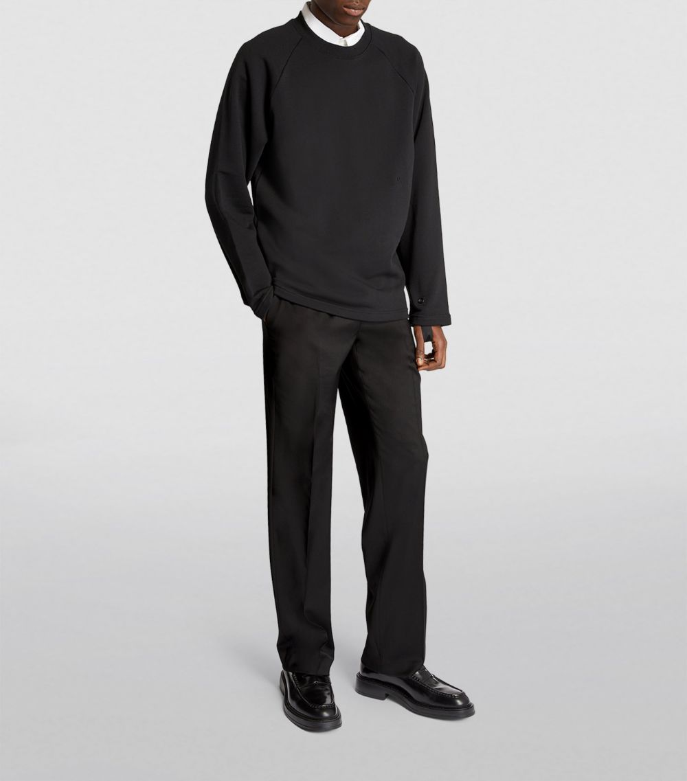 Helmut Lang Helmut Lang Wool Straight Tailored Trousers