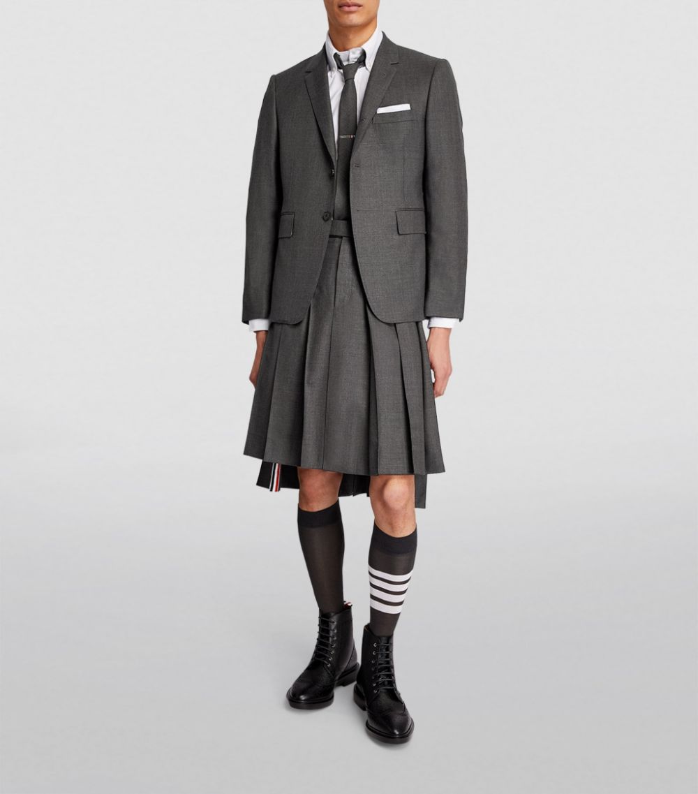 Thom Browne Thom Browne Wool Pleated Midi Skirt