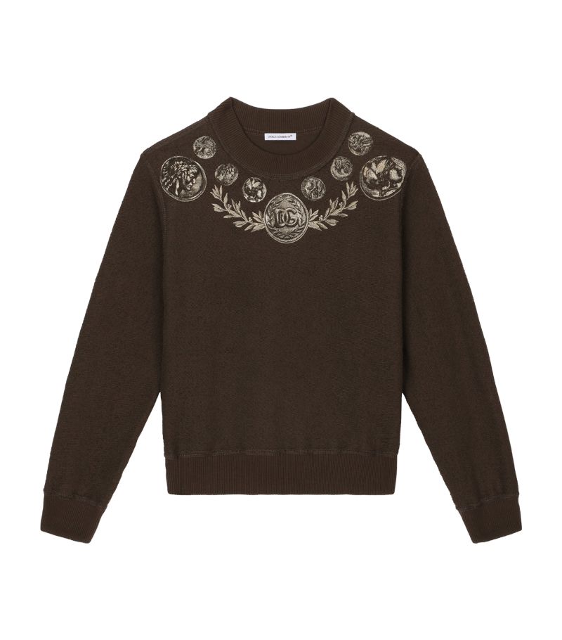 Dolce & Gabbana Dolce & Gabbana Kids Cotton Crest Sweatshirt (2-6 Years)