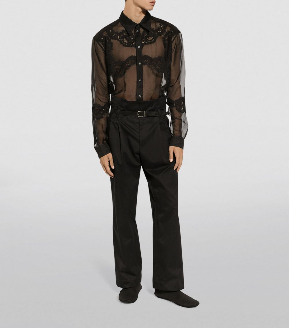 Dolce & Gabbana Dolce & Gabbana Lace-Trim Shirt