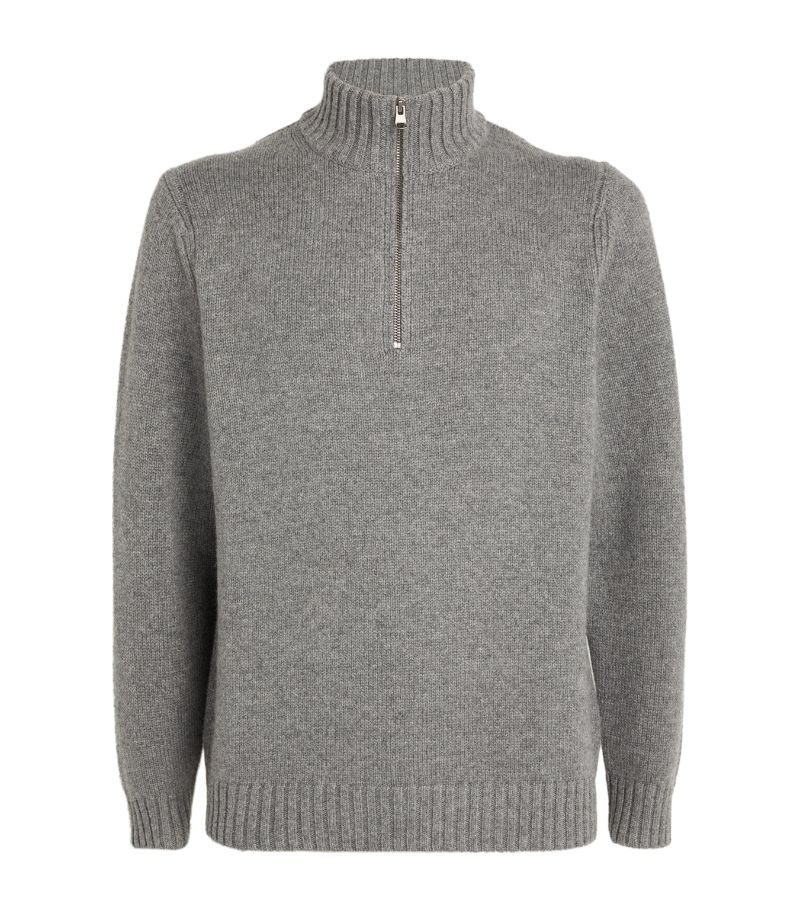 Vince Vince Wool-Cashmere Zip-Up Sweater