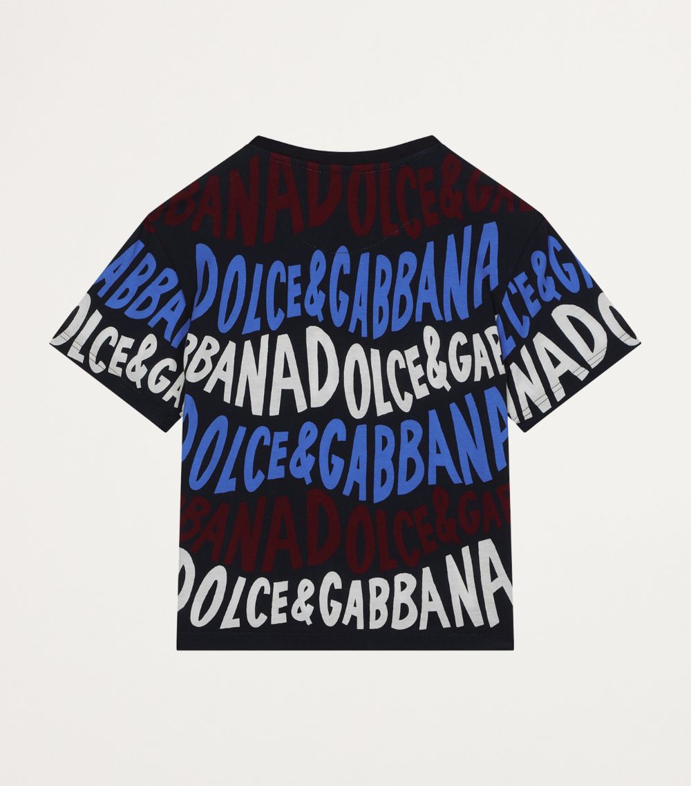 Dolce & Gabbana Dolce & Gabbana Kids Cotton Logo Print T-Shirt (8-12 Years)