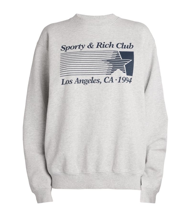 Sporty & Rich Sporty & Rich Cotton-Blend Starter Sweatshirt
