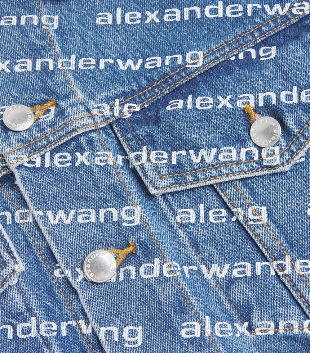 Alexander Wang Alexander Wang Logo Print Denim Jacket