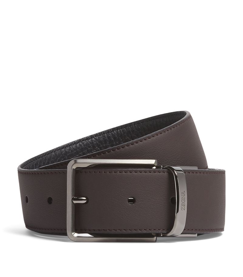 zegna Zegna Leather Reversible Belt