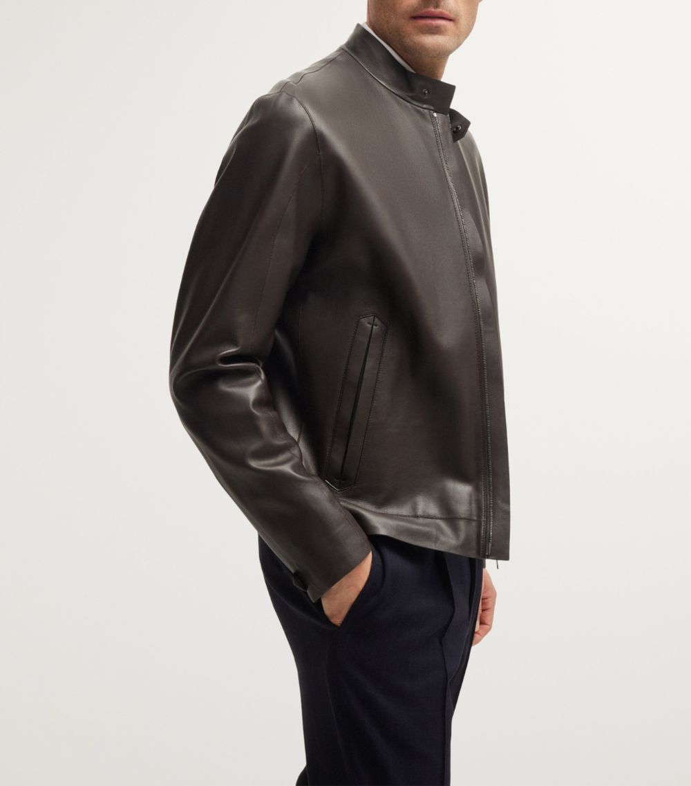 BOSS Boss Lamb Leather Jacket