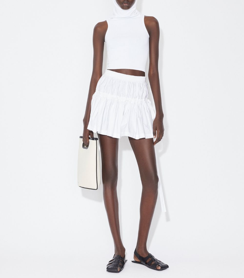 Alaïa Alaïa Poplin Skater Mini Skirt