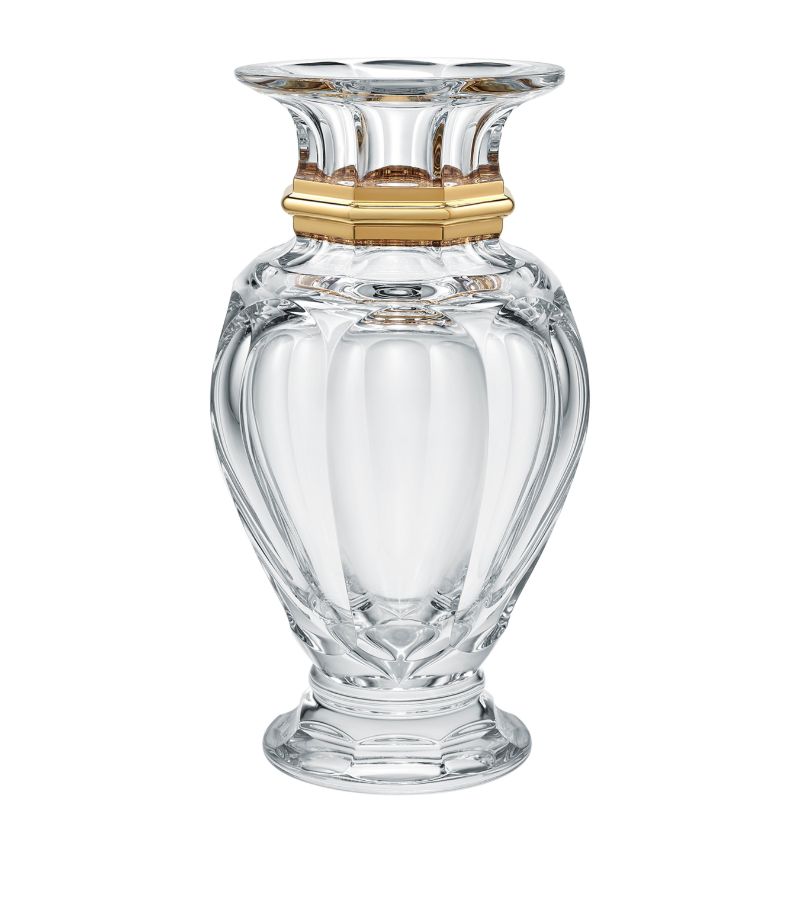 Baccarat Baccarat Large Harcourt Balustre Clear & Gold Vase (32 Cm)