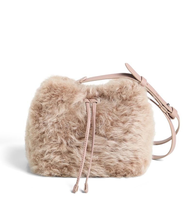 Brunello Cucinelli Kids Brunello Cucinelli Kids Shearling Bucket Bag