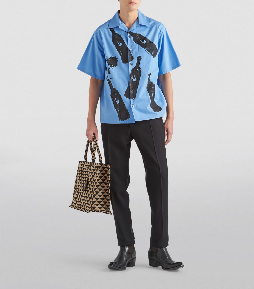 Prada Prada Symbole Print Cuban Shirt