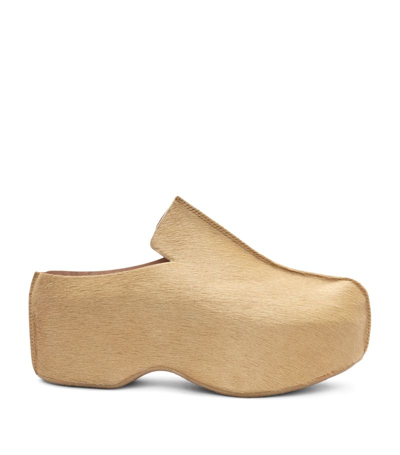 Jw Anderson Jw Anderson Calf Hair Platform Clogs 50