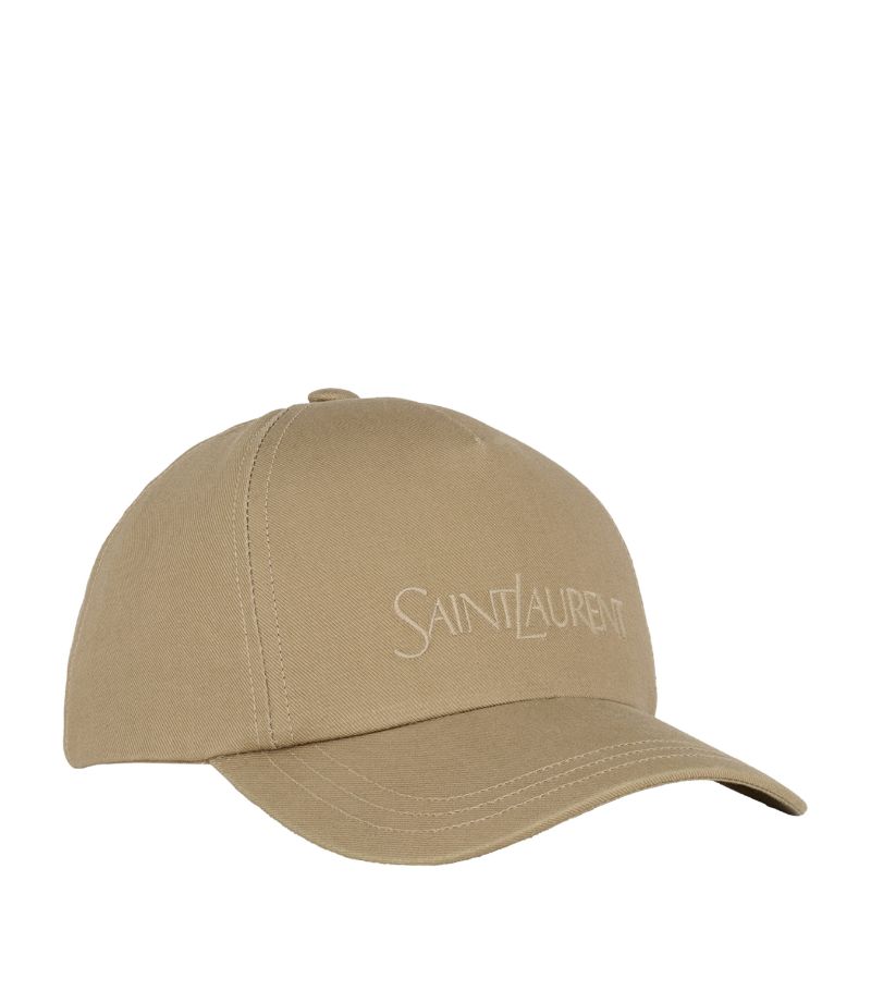 Saint Laurent Saint Laurent Cotton-Linen Baseball Cap