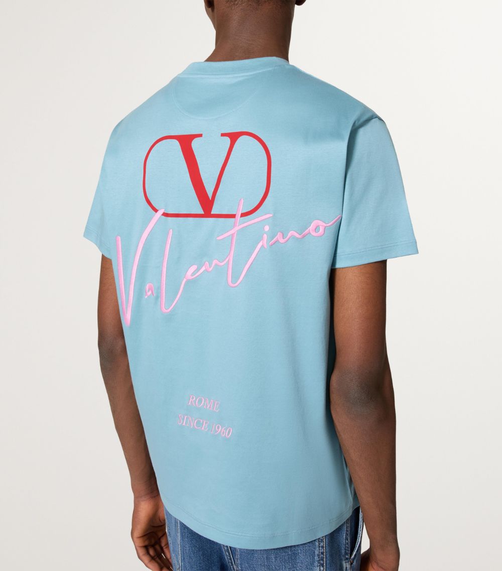 Valentino Valentino Cotton Vlogo Signature T-Shirt