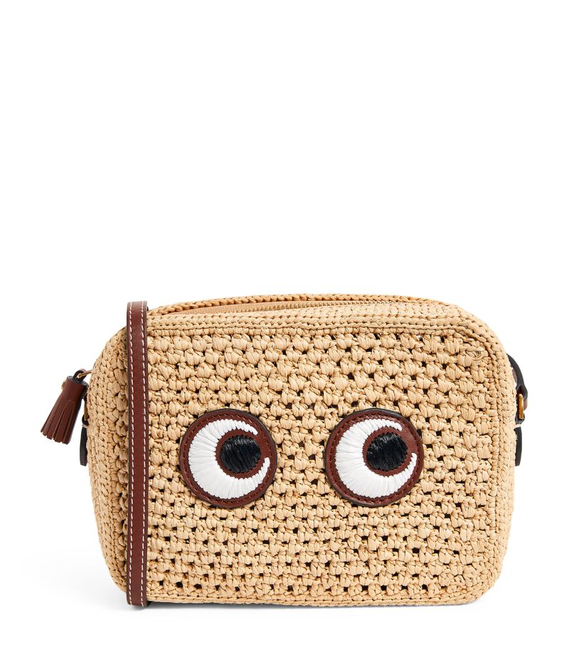 Anya Hindmarch Anya Hindmarch Raffia Eyes Cross-Body Bag