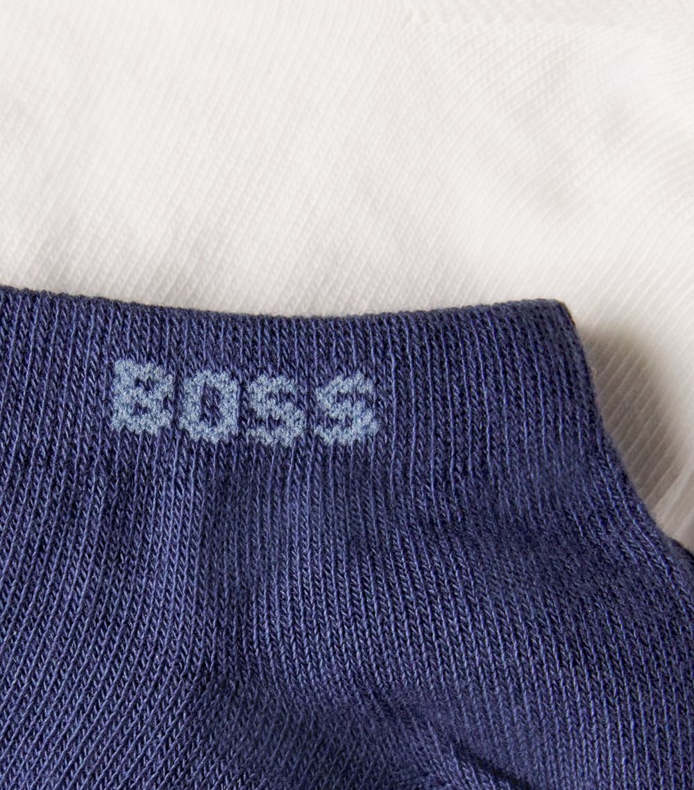 BOSS Boss Cotton-Blend Logo Ankle Socks (Pack Of 2)