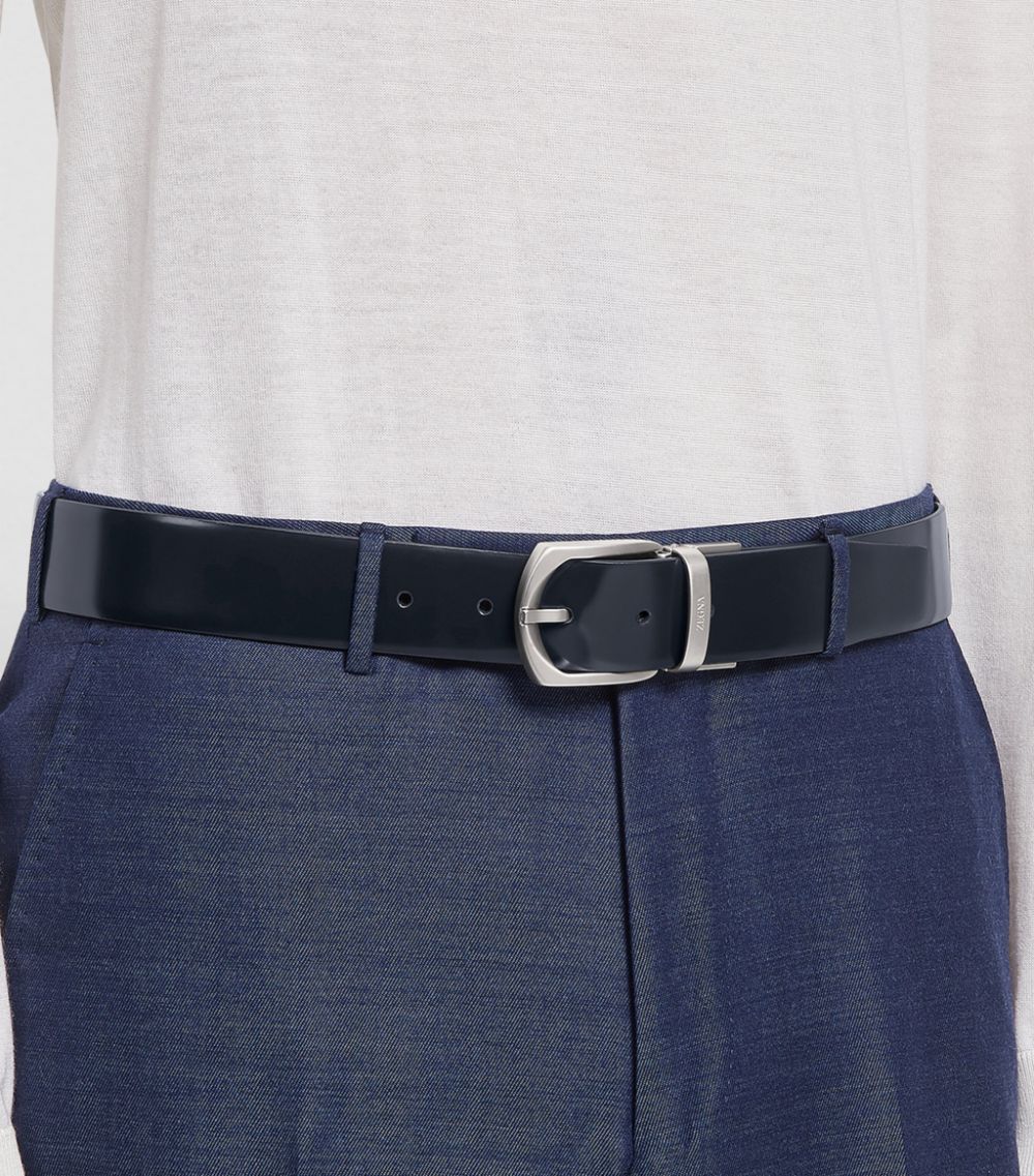 zegna Zegna Leather Reversible Belt