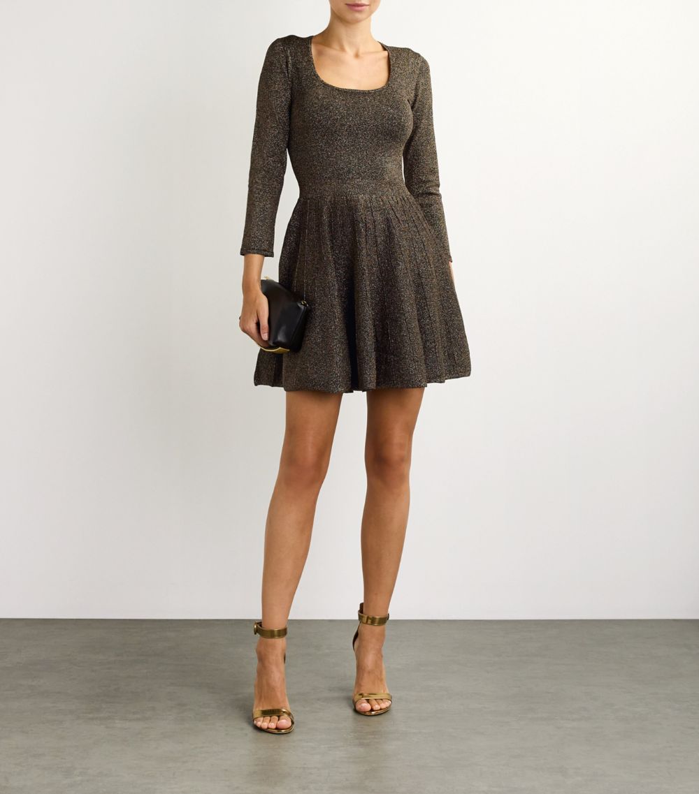  Maje Metallic Knit Mini Dress