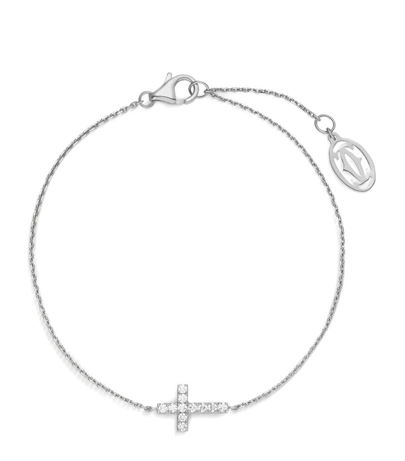 Cartier Cartier White Gold And Diamond Symbols Cross Bracelet