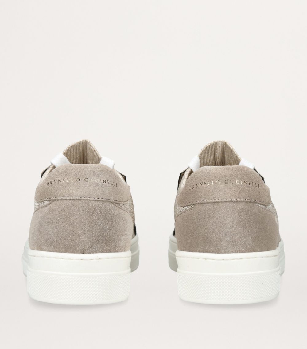 Brunello Cucinelli Kids Brunello Cucinelli Kids Knitted Cotton And Suede Sneakers