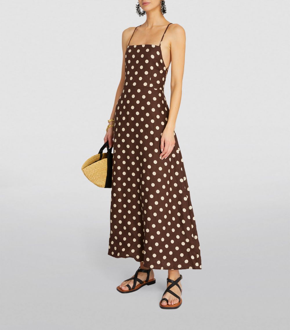  Posse Linen Polka-Dot Lori Dress